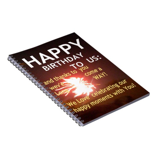 Carnet Fête Fireworks avec message Merci (Côté Droit)