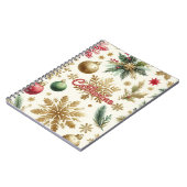 Carnet Fête Florale Red Green Gold (Côté gauche)