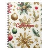 Carnet Fête Florale Red Green Gold (Devant)