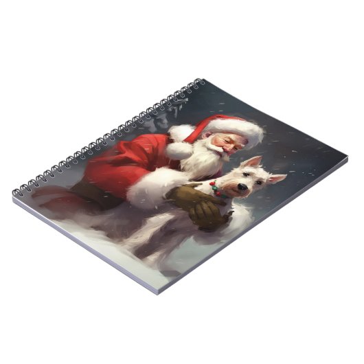 Carnet Fête Noël Festive du Père Noël Terrier du Père Noë (Côté gauche)