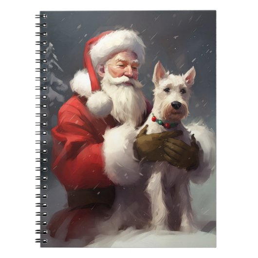 Carnet Fête Noël Festive du Père Noël Terrier du Père Noë (Devant)