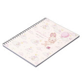 Carnet Fête Prénatale de Bébé Lapin Fille (Côté gauche)