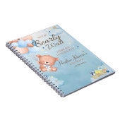 Carnet Fête prénatale pour un bébé ours garçon (Côté Droit)