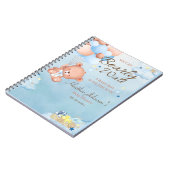 Carnet Fête prénatale pour un bébé ours garçon (Côté gauche)