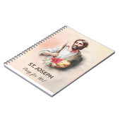 Carnet Fête Saint-Joseph Priez pour nous Aquarelle (Côté gauche)