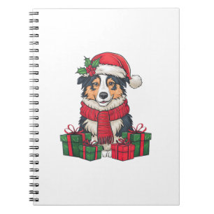 Carnet Fêtes de Noël du chien berger australien