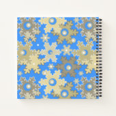 Carnet Fêtes de Noël Fête hiver Flamme de neige brillant (Dos)