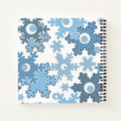 Carnet Fêtes de Noël Fête hiver Flamme de neige brillant (Dos)