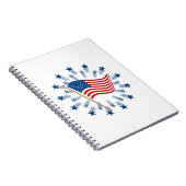 Carnet Feu d'artifice Drapeau Américain 4 juillet (Côté Droit)