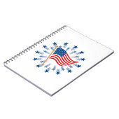 Carnet Feu d'artifice Drapeau Américain 4 juillet (Côté gauche)