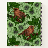 Carnet Feu et hellebore, vert clair (Dos)