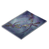 Carnet Feu nocturne violet de libellule (Côté gauche)