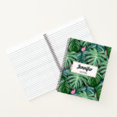 Carnet Feuillage Feuille tropical vert & vert (Intérieur)
