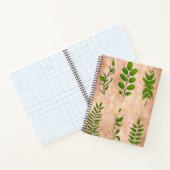Carnet Feuillage feuille vert plantes affligés sépia défu (Intérieur)