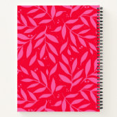 Carnet Feuillage rose et rouge (Dos)
