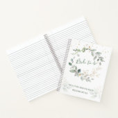Carnet Feuillage vert & or, Mariage confetti (Intérieur)