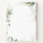 Carnet Feuillage vert & or, Mariage confetti (Dos)
