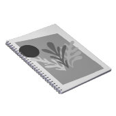 Carnet Feuille Abstrait monochrome (Côté Droit)