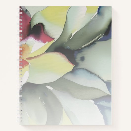 Carnet Feuille botanique Abstrait à gauche (Devant)