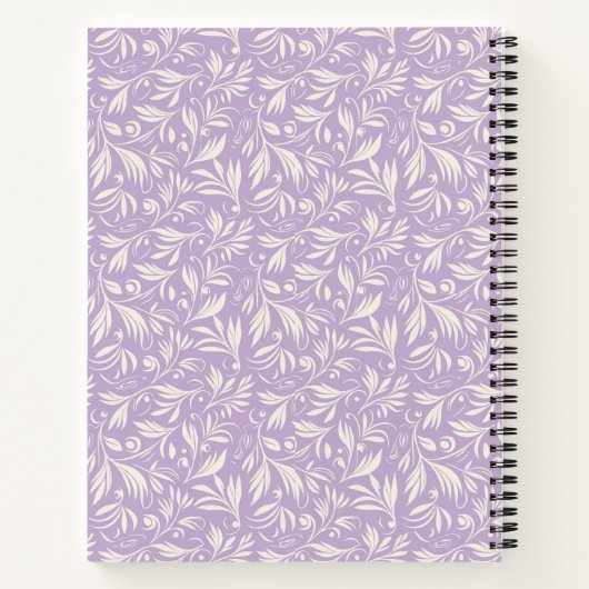 Carnet Feuille botanique pourpre minimal (Dos)