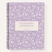 Carnet Feuille botanique pourpre minimal (Devant)