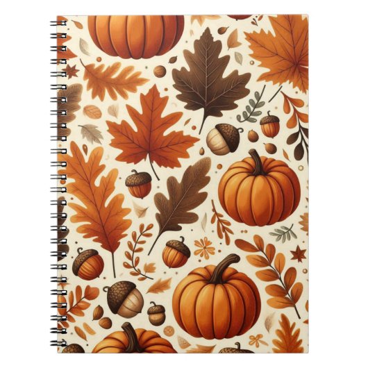 Carnet feuille/citrouille/cavernes Automne (Devant)