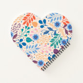 Carnet Feuille coloré Motif de feuillage moderne (Dos)