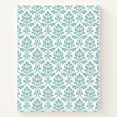 Carnet Feuille Damask Motif Turquoise (Dos)
