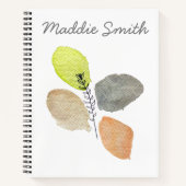 Carnet Feuille d'aquarelle esthétique moderne (Devant)