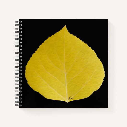 Carnet Feuille d'Aspen jaune #5 (Devant)