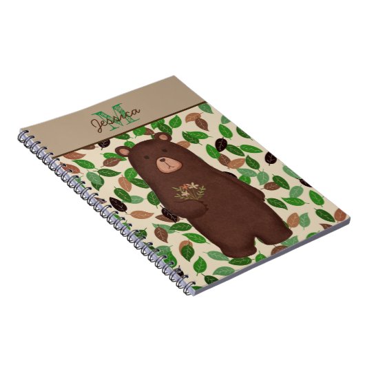 Carnet Feuille d'automne d'ours de région boisée (Côté Droit)