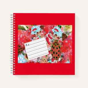 Carnet Feuille de calcul ABC Lettres en calque rouge