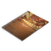 Carnet Feuille de chute et lumières de ficelle sur le (Côté gauche)