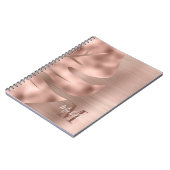 Carnet Feuille de Monogramme Or Rose (Côté gauche)