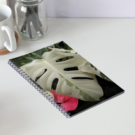 Carnet Feuille de Monstera panachée Floral