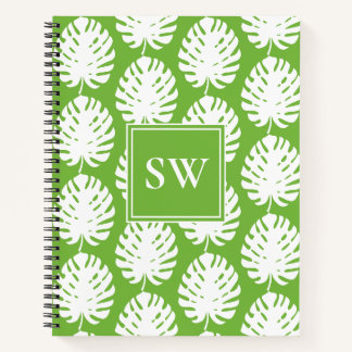 Carnet Feuille de Monstera Tropicale Côtière Moderne