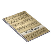 Carnet Feuille de musique vintage (Côté Droit)