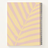 Carnet Feuille de palme tropicale jaune pastel (Dos)