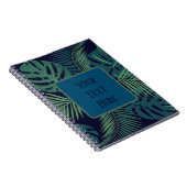 Carnet feuille de palmier foncé tropical moderne, fig jun (Côté Droit)