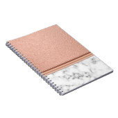 Carnet Feuille de Rose Gold sur Marbre (Côté Droit)