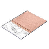 Carnet Feuille de Rose Gold sur Marbre (Côté gauche)