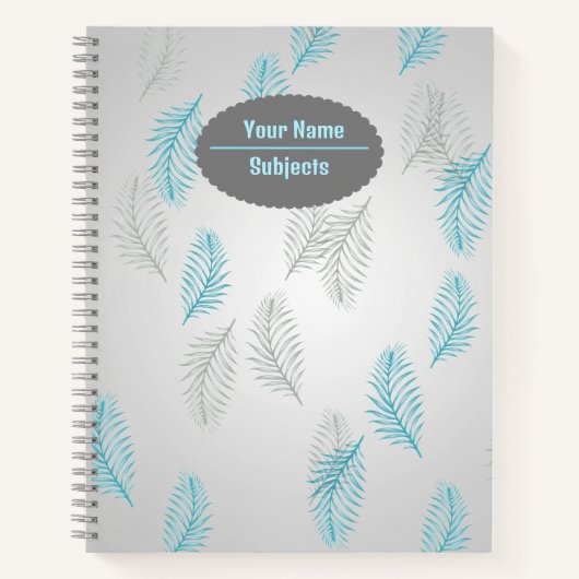 Carnet feuille de style motif (Devant)