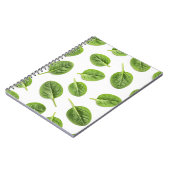 Carnet Feuille d'épinards bio Motif sans couture (Côté gauche)