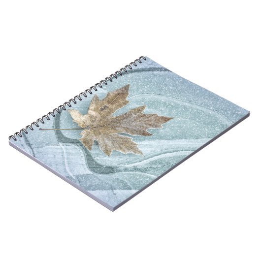 Carnet Feuille d'érable congelée sur glace (Côté gauche)