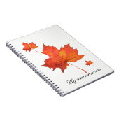 Carnet Feuille d'érable d'aquarelle (Côté Droit)