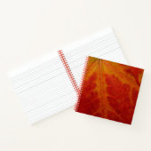 Carnet Feuille d'érable rouge Abstraite Automne Photograp (Intérieur)