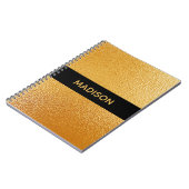 Carnet Feuille d'or chic (Côté gauche)