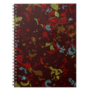 Carnet Feuille et fleurs colorés contre le camouflage