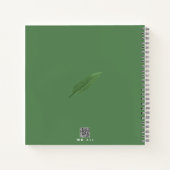 Carnet Feuille Motif de Sage Vert personnalisé Cook Recet (Dos)