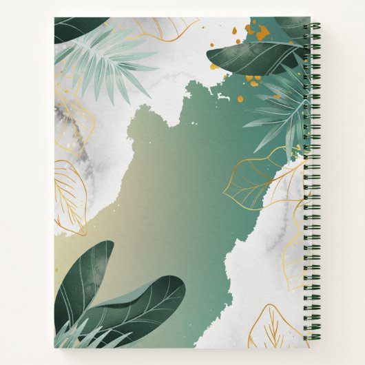 Carnet Feuille Or Et Vert (Dos)